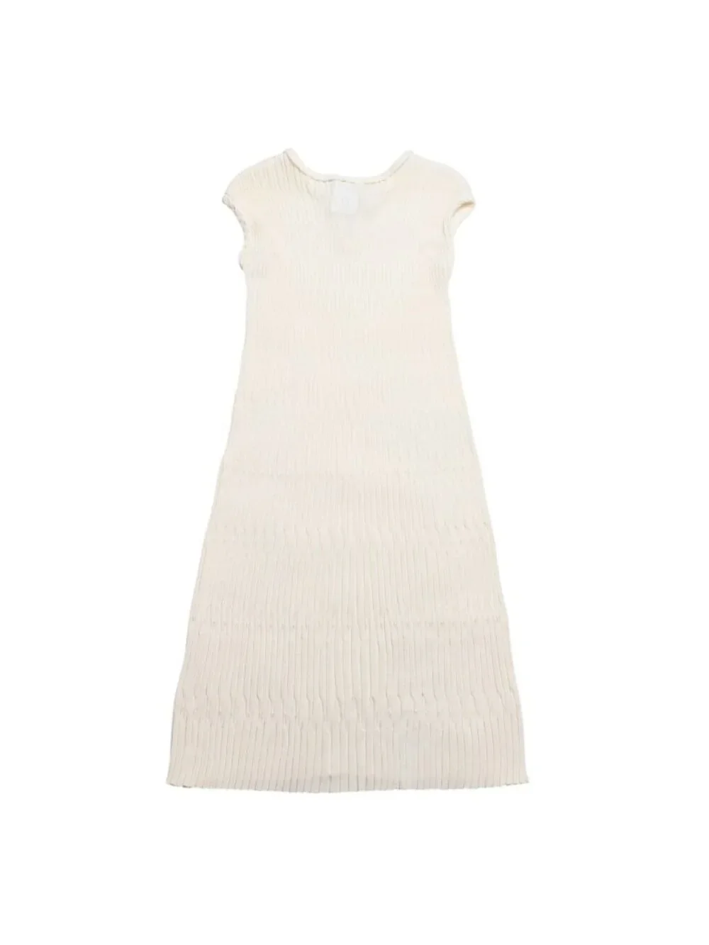Chanel CC Chain Button White Ivory Dress Silver